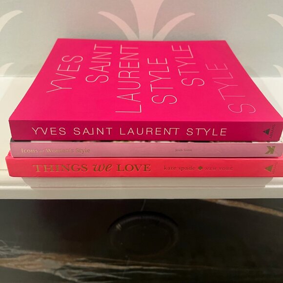 Set of 3 Pink Coffee Table Books - Style, Fashion, Celebrity - Picture 1 of 14